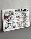 Dear Daddy God Choose You To Be My Dad You Are My First Love Daddy Little Girl Lvoe Your Girl Family Gift Print Wall Art Canvas - MakedTee