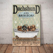 Dachshund Co Bath Soap Established 1959 Wash Your Wiener Dachshund Lovers Wall Art Print Canvas - MakedTee