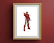 Iron Man Avengers Superhero Minimalist Watercolour Printed Wall Art Decor Canvas - MakedTee