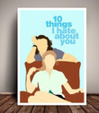 10 Things I Hate About You 1990S Minimalist Movie Printed Wall Art Decor Canvas - MakedTee
