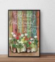 And I Think To Myself What A Wonderful World Floral Print Wall Art Decor Canvas - MakedTee