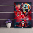 Sebastian Vettel Formula 1 Racer Signed Poster Wall Art Print Decor Canvas Prints