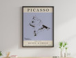 Picasso Exhibition The Cat Art Line Drawingart Print Bedroom Printed Wall Art Decor Canvas - MakedTee