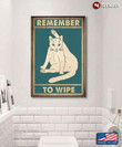 Vintage White Cat Remember To Wipe Canvas - MakedTee