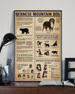Bernese Mountain Dog Knowledge Wall Art Print Canvas - MakedTee