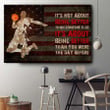 It'S Not About Being Better Than Someone Basketball Flag Canvas Print Wall Art 291220L - MakedTee