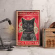 Black Cat Smoke Catnip Hail Lucipurr Cool Funny Crazy Cat Creative Vintage And Gift Satin Portrait Wall Art Canvas - MakedTee