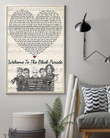 My Chemical Romance Welcome To The Black Parade Song Lyrics Heart Shape For Fan Print Wall Art Canvas - MakedTee