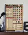 Quilting Knowledge How To Bind A Quilt Needle Cheat Sheet Printed Wall Art Decor Canvas - MakedTee