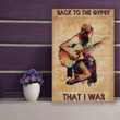 Girl Playing Guitar Back To The Gypsy That I Was Vintage Satin Portrait Wall Art Canvas Prints - MakedTee