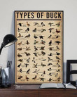 Types Of Duck Knowledge Wall Art Print Canvas - MakedTee