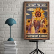 Stay Wild Flower Child Travel Print Wall Art Decor Canvas - MakedTee