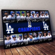 Los Angeles Dodgers Champions Players Signature For Fan Printed Wall Art Decor Canvas - MakedTee
