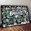 Philadelphia Eagles Legends Signed For Fan Wall Art Print Decor Canvas Poster Canvas - MakedTee