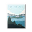 Crater Lake National Park Travel Print Wall Art Decor Canvas - MakedTee