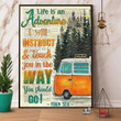 Camping Life Is An Adventure I Will Instruct & Teach You In The Way You Should Go Satin Portrait Wall Art Canvas - MakedTee