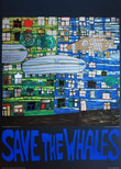 Hundertwasser Exhibition Save The Whales Museum Print Black Canvas - MakedTee