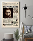 The Hoddonfield Tribune Halloween Masacre News Michael Myers Wall Art Print Canvas - MakedTee