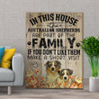 Aussie Dogs Are A Part Of Family Personalized Gift For Dog Lovers Matte Wall Art Canvas - MakedTee