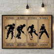 Hockey Be Strong Be Brave Be Humble Be Badass Everyday Family Gift Home Decor Print Wall Art Canvas - MakedTee