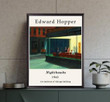 Edward Hopper Exhibition Gallery Quality Print Nighthawks Print Wall Art Decor Canvas - MakedTee