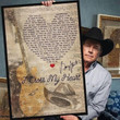 I Cross My Heart Song Lyrics Heart Shape George Strait Signature For Fan Print Wall Art Canvas - MakedTee