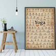 Yoga Iyengar Yoga Asanas Yoga Vintage S Ationsigns For Homepractice Yoga From Home Yoga Lover Gift Satin Portrait Wall Art Canvas - MakedTee