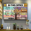 In This Office We Are Helpful Achieve Goals We Are A Team Printed Wall Art Decor Canvas - MakedTee