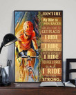 I Ride Cycling Wall Art Print Canvas - MakedTee