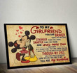 Mickey To My Girlfriend You Are Braver Than You Believe Wall Art Print Canvas - MakedTee