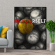 Softball Be Yourself Sport Personalized Gift For Softball Lover Matte Wall Art Canvas - MakedTee