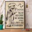 Ballet Focus Talent And Effort Are Nothing And Determination Satin Portrait Wall Art Canvas - MakedTee