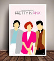 Pretty In Pink John Hughes Minimalist Movie Print Wall Art Decor Canvas - MakedTee
