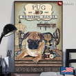 Funny Pug Est.1997 Sewing Room Sewing Mends The Soul Wall Art Print Canvas - MakedTee