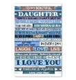 Dad To Daughter I Love You Forever And Always Wooden Layer Print Wall Art Canvas - MakedTee