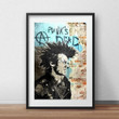 Clint Eastwood Goes Punk Digital Artwork Print Wall Art Decor Canvas - MakedTee