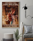 Once Upon A Time There Was A Girl Who Really Loved Reading Wall Art Print Canvas - MakedTee