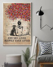 And She Live Happily Ever After Dog Doggish Dog Lover Print Wall Art Decor Canvas - MakedTee