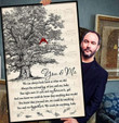 Dave Matthews Band You And Me Cardnals Tree Love Signed For Fan Wall Art Print Canvas - MakedTee