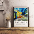 Van Gogh Exhibition Cafe Terrace At Night Scenery Nature Abstract Printed Wall Art Decor Canvas - MakedTee