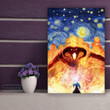 Lord Of The Rings Gandalf Vs Balrog Starry Night Van Gogh For Fan Print Wall Art Decor Canvas Prints Poster Canvas Prints