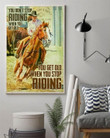 Cowgirl - You Don'T Riding When You Get Old You Get Old When Your Stop Riding Print Wall Art Canvas - MakedTee
