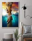 Jesus Take My Hand Savior On Ocean For God Lovers Printed Wall Art Decor Canvas - MakedTee