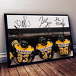 Marchand Bergeron Pastrnak Boston Bruins Legends Signed For Fan Wall Art Print Decor Canvas Poster Canvas - MakedTee