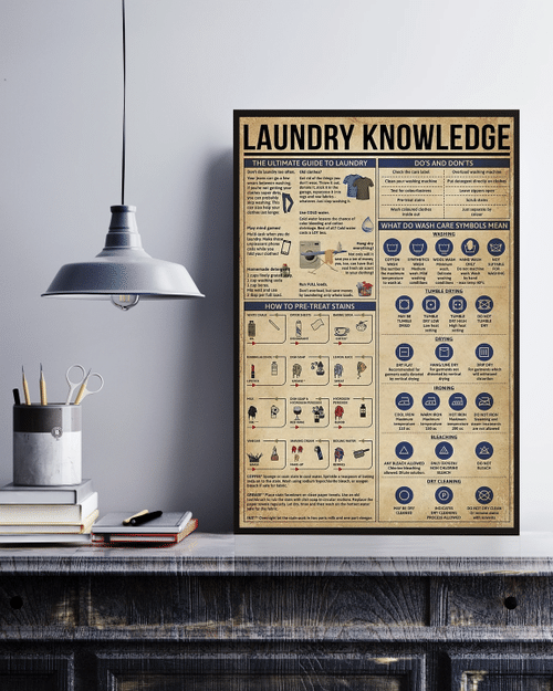 Laundry Knowledge Canvas Poster Wall Art