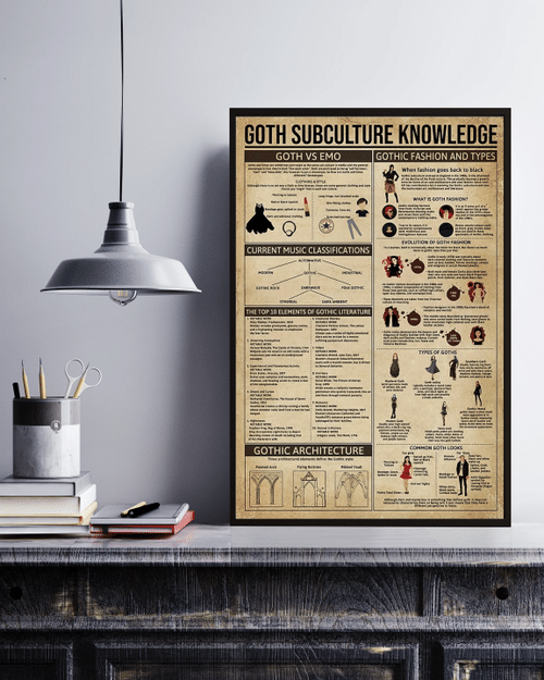 Goth Subculture Knowledge Fashion For Bedroom Gift For Mom Canvas Poster Wall Art Decor