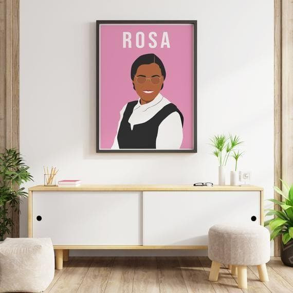 Rosa Parks Black Art African American Contemporary Pop Wall Printed Wall Art Decor Canvas - MakedTee