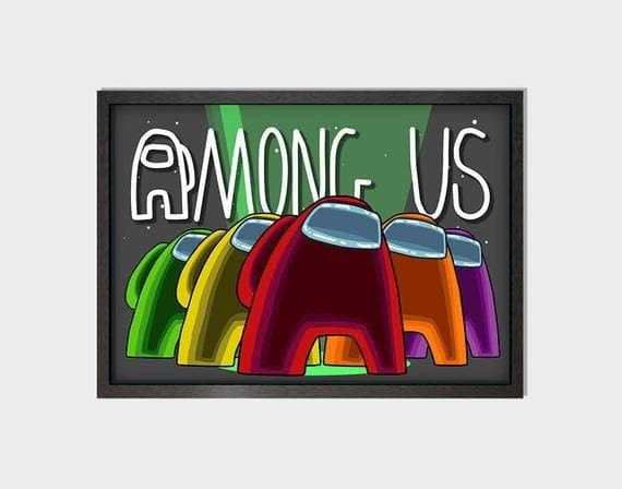 Among Us Inspired Poster Framed Or Printed Print Wall Art Decor Canvas - MakedTee