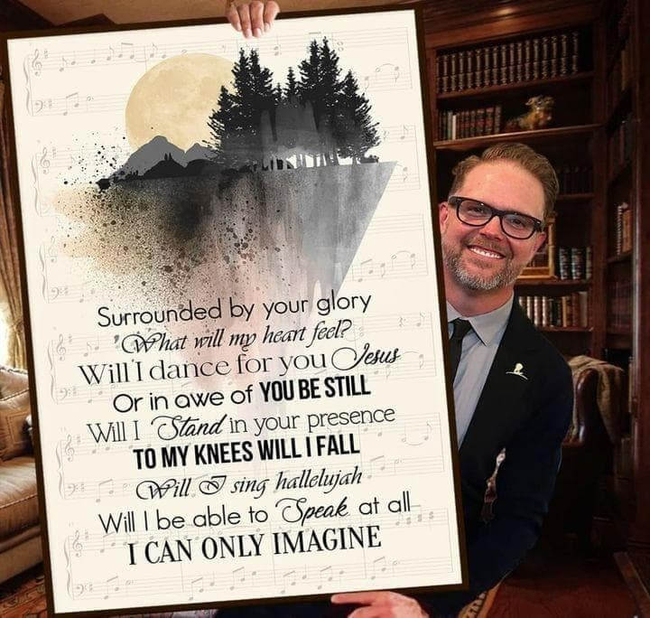 I Can Only Imagine Mercyme Lyric Fade Land Effect Wall Art Print Canvas - MakedTee