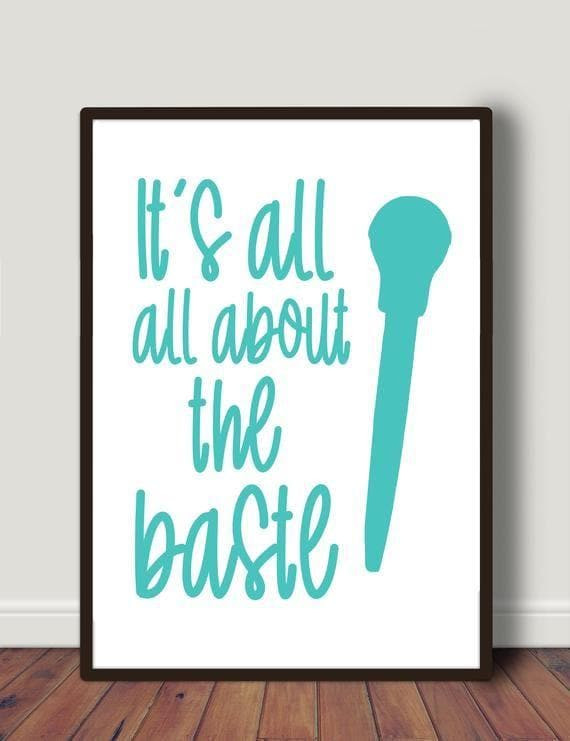 Kitchen Print Its All About The Baste Print Wall Art Decor Canvas - MakedTee